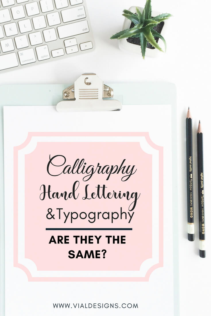 Calligraphy, hand lettering, and typography, are they the same?