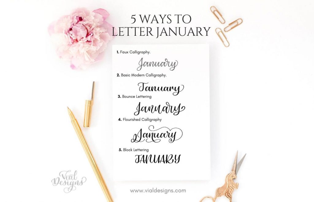 5 Ways to Letter JANUARY Blog Post Pictures