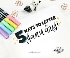 5 ways to letter January lettering tutorial Featured image