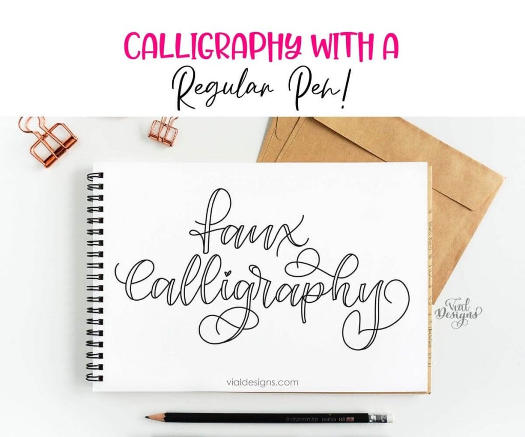 Faux Calligraphy Tutorial | Free Faux Calligraphy Worksheet | Vial ...