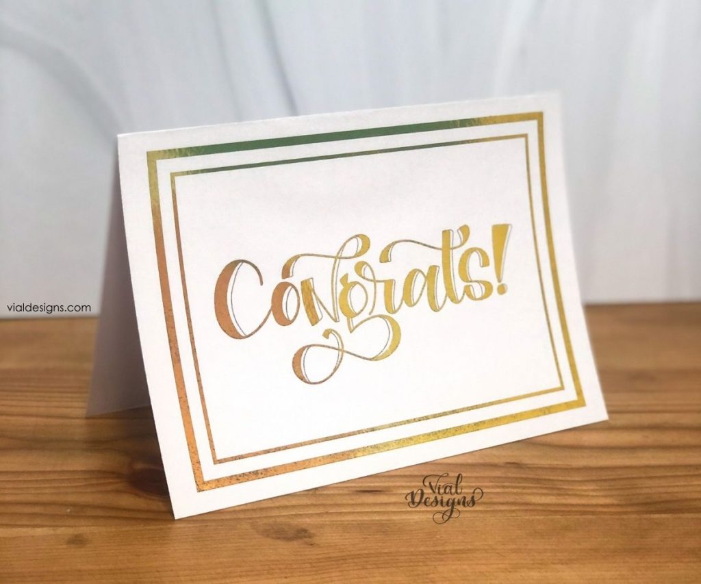 Congrats gold foil card DIY tutorial