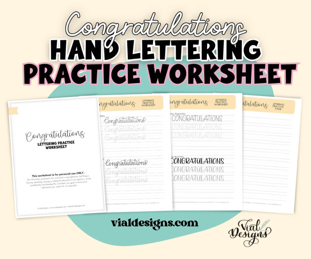how to write congratulations in hand lettering and modern calligraphy