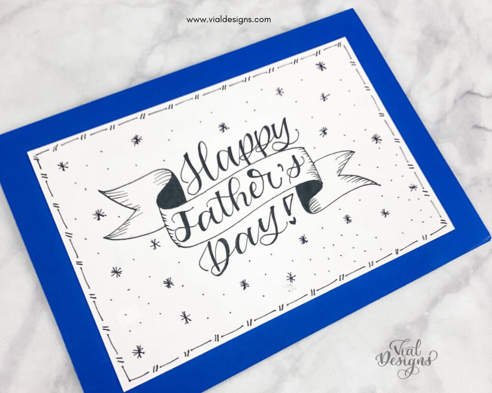 Final Father's Day DIY Card with embellishments