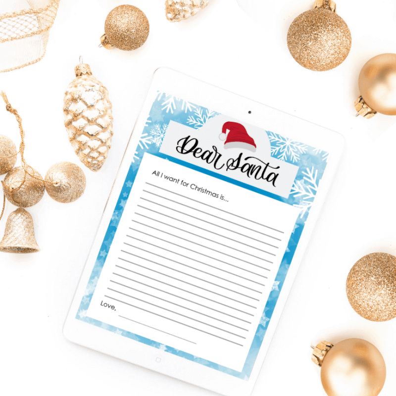 Free Printable Dear Santa Letter_Vial Designs | Free Christmas Printable | Free Printable