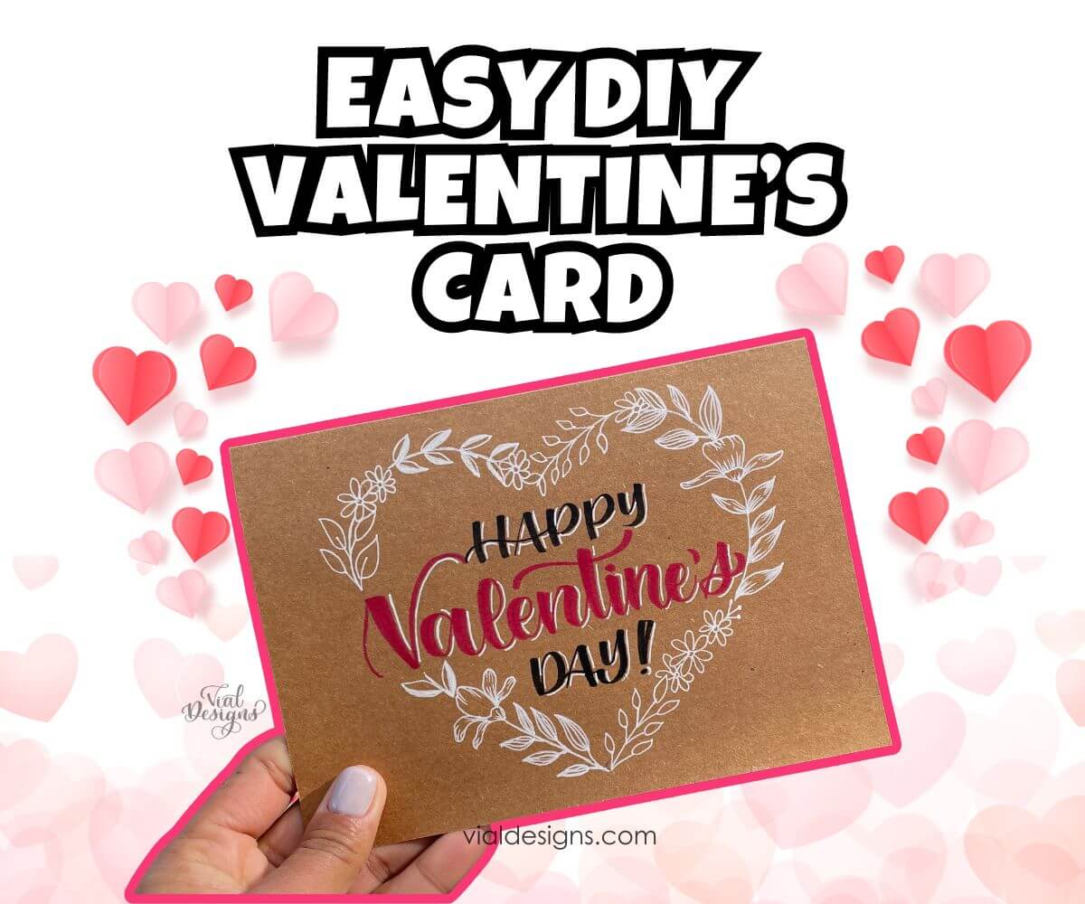 Easy Diy Valentine’s Hand Lettered Card
