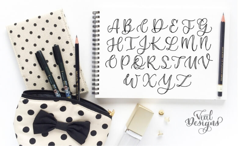 Faux Calligraphy Tutorial Uppercase Free Practice Shee Vial Designs How to write copperplate calligraphy alphabet with a pentel touch brush pen. faux calligraphy tutorial uppercase