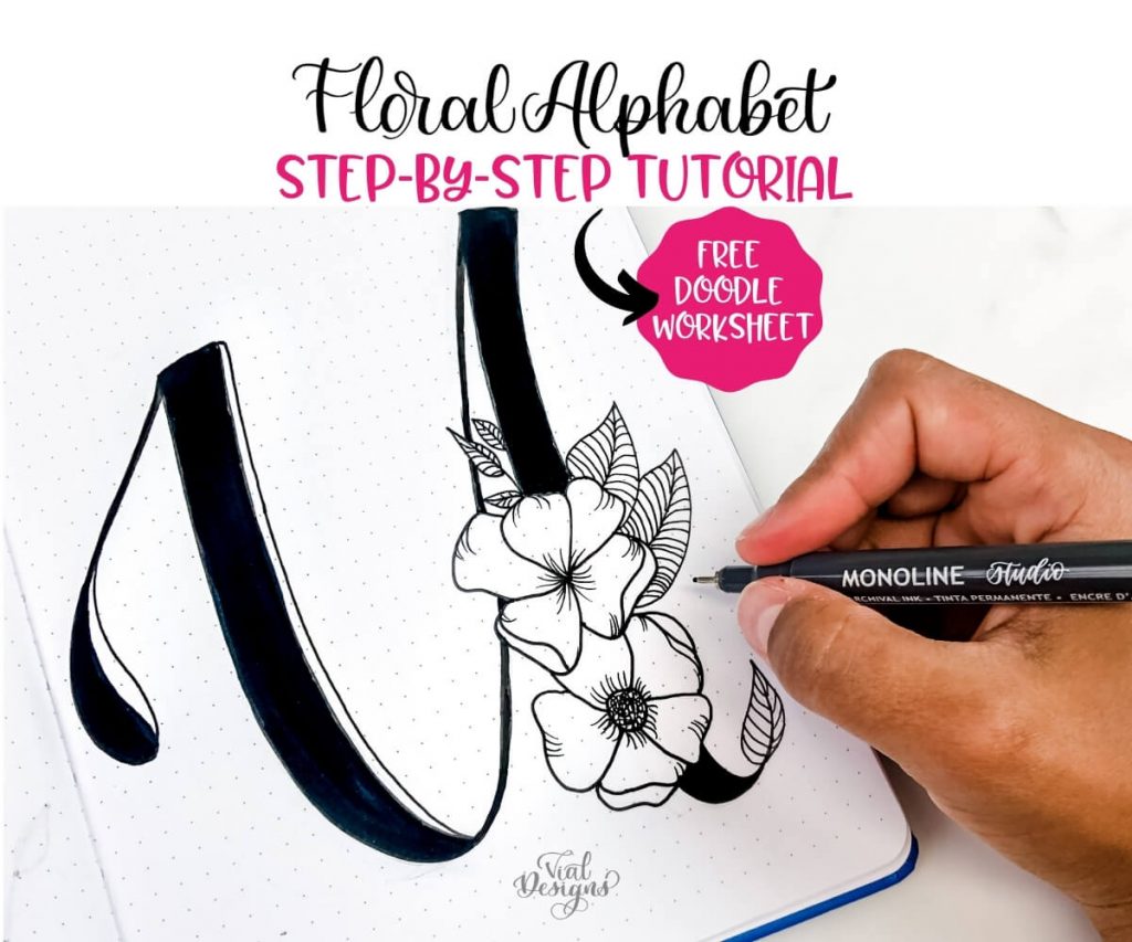 Floral Alphabet Step-by-Step Tutorial Featured Image