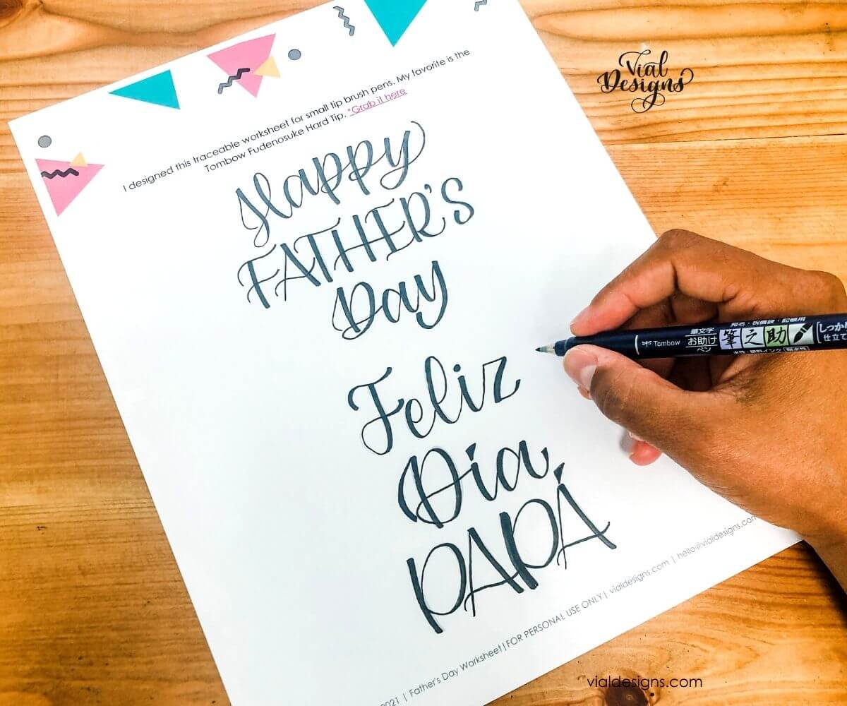 Happy Father's Day Free Practice Worksheet
