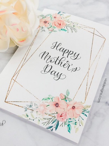 Happy Mother's Day Card displayed