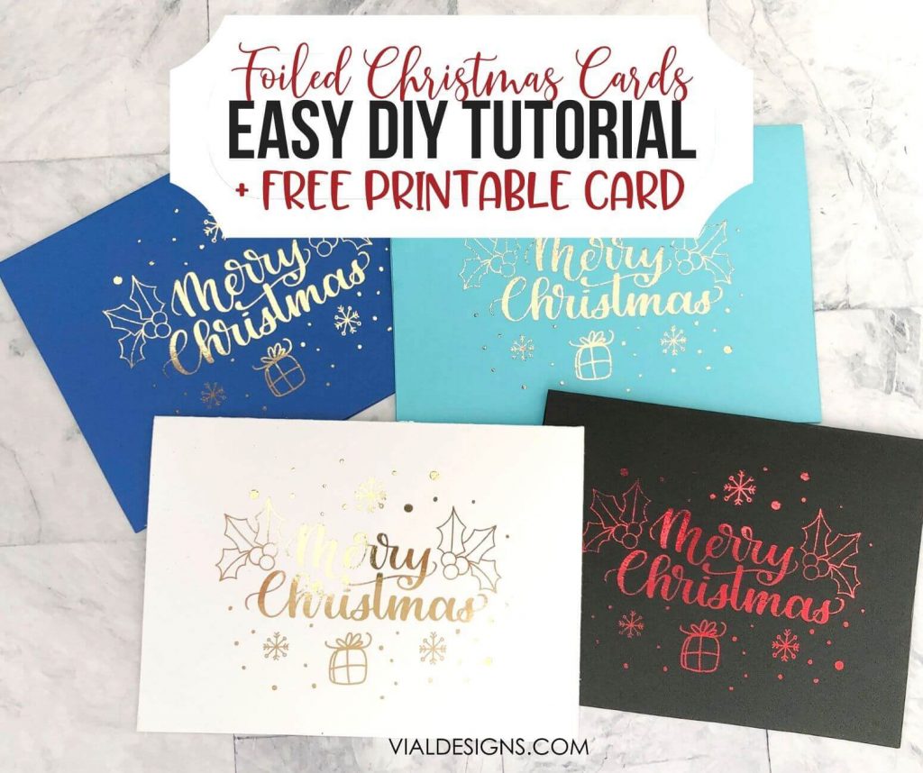 How to foil Christmas Cards Tutorial by Vial Designs