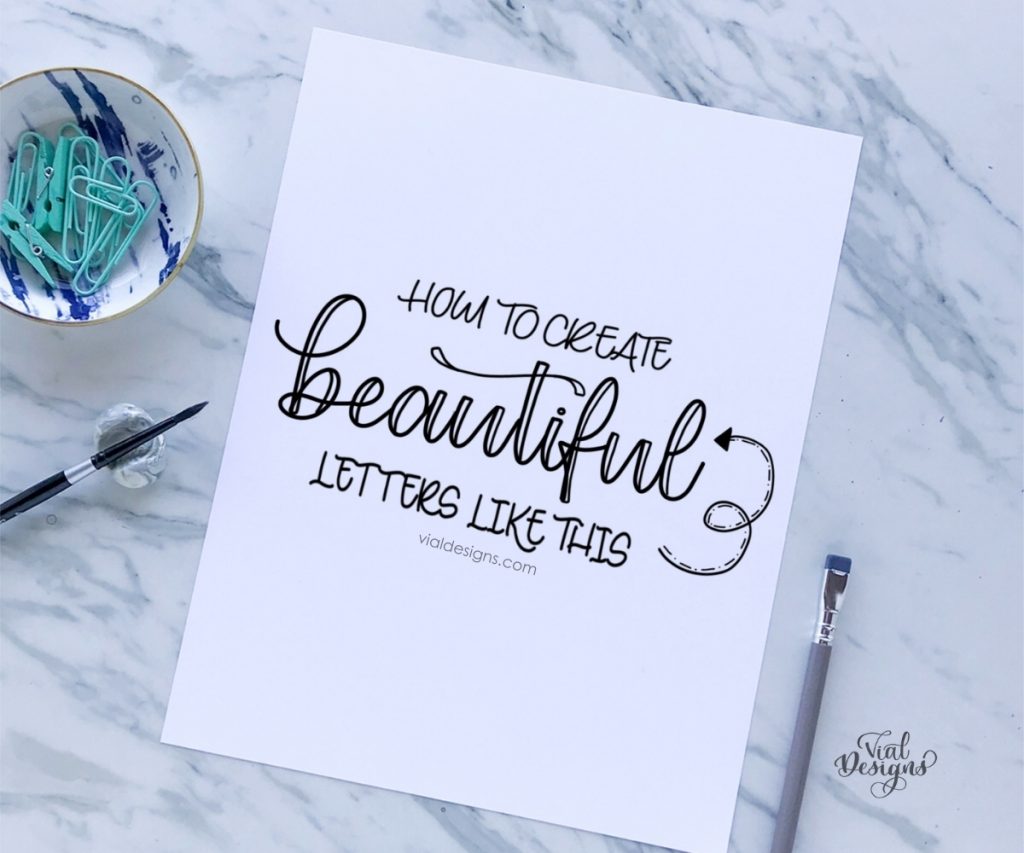 Learn how to make beautiful letters - faux calligraphy