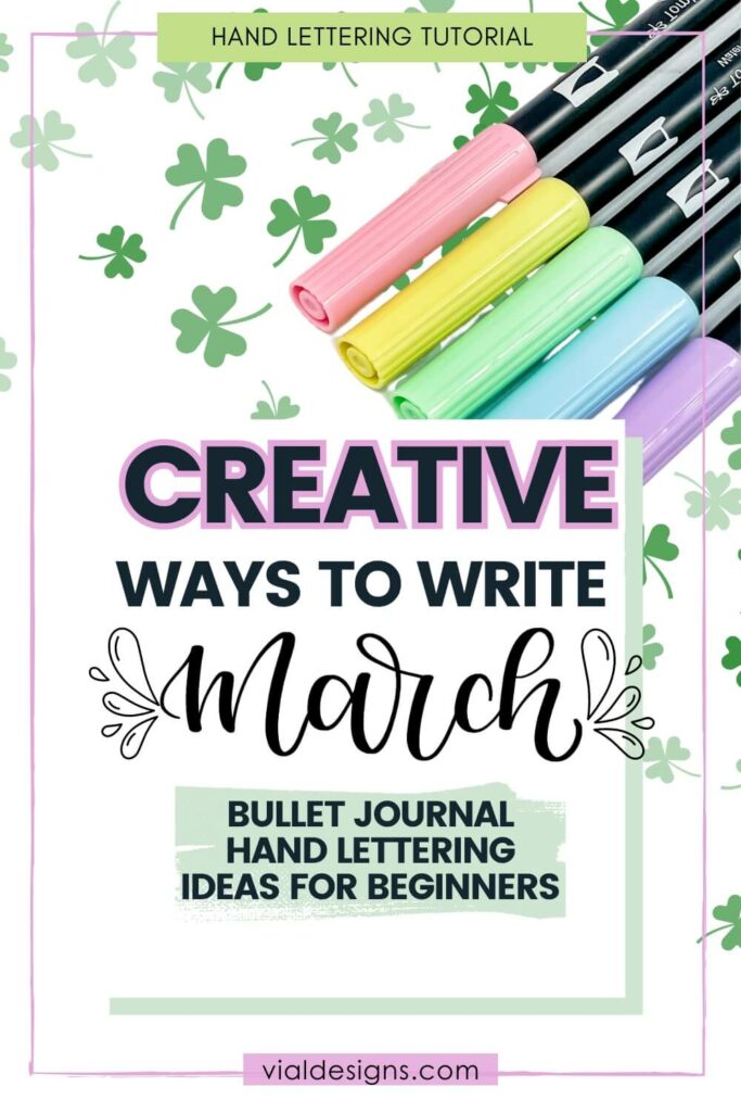March lettering ideas for bullet journal