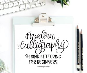 Modern Calligraphy and Hand Lettering 101 for beginners by Vial Designs