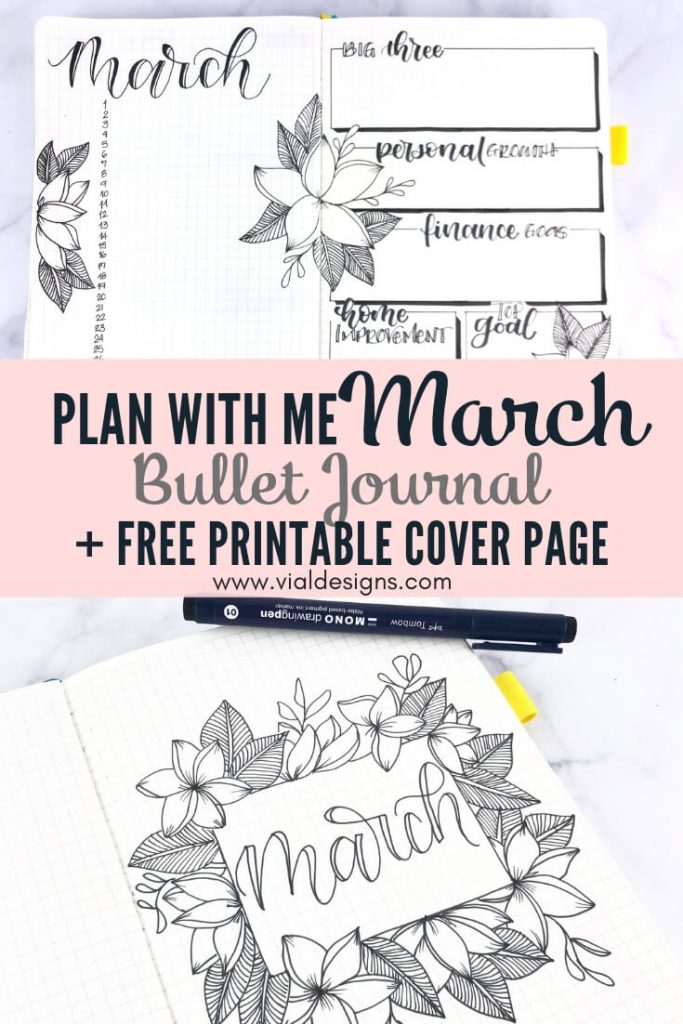 PLAN WITH ME BULLET JOURNAL SETUP MARCH 2019