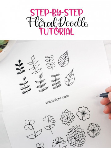 Step-by-Step Floral Doodle Tutorial by Vial Designs