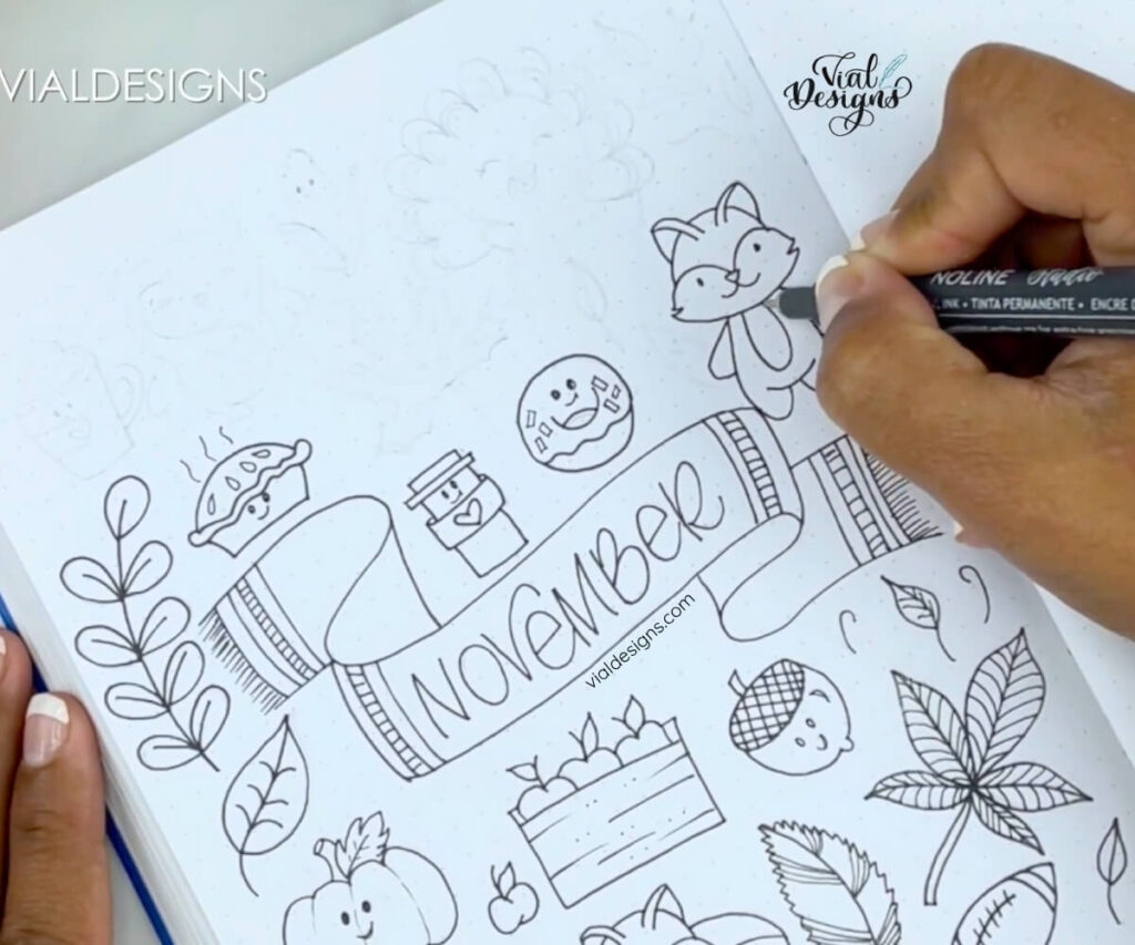 Beginner Bullet Journal Fall Doodles – Step-by-Step