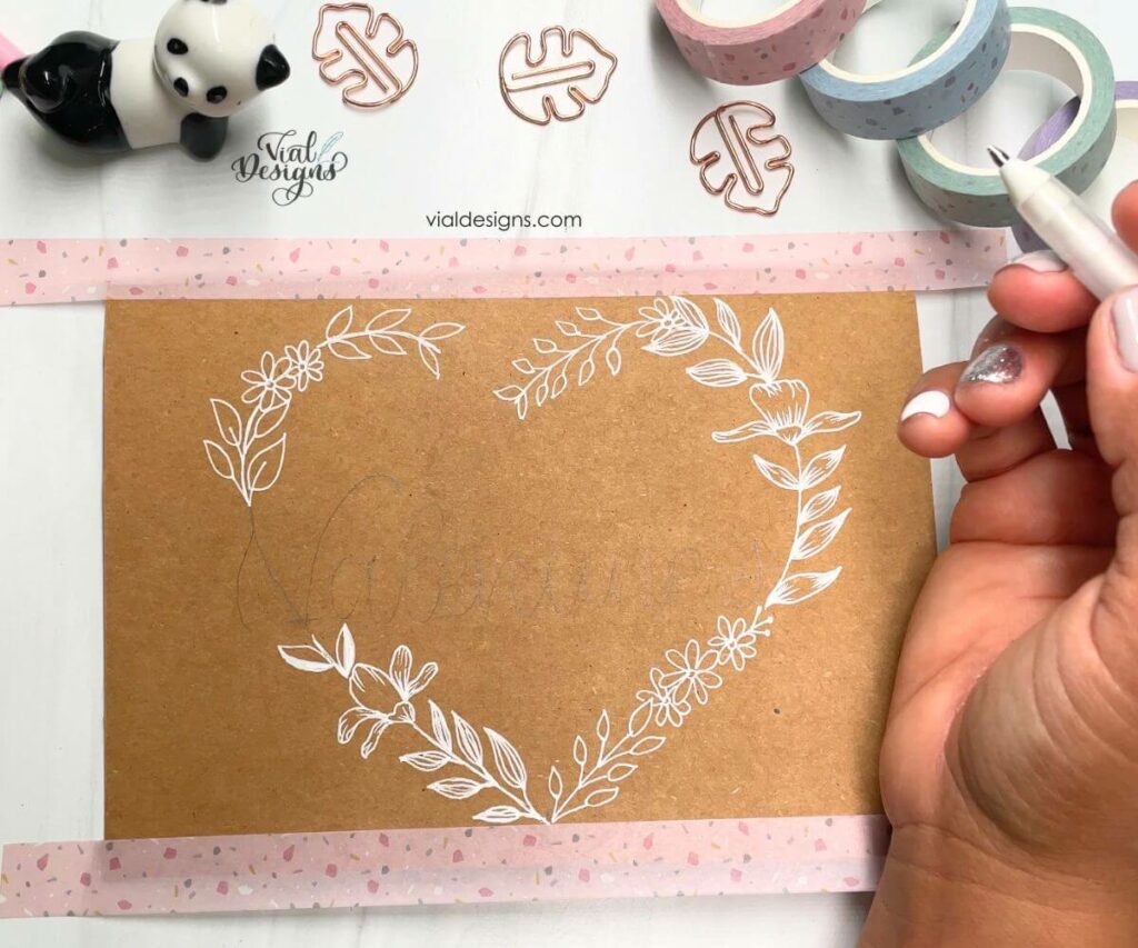 easy to draw floral doodles for a diy card