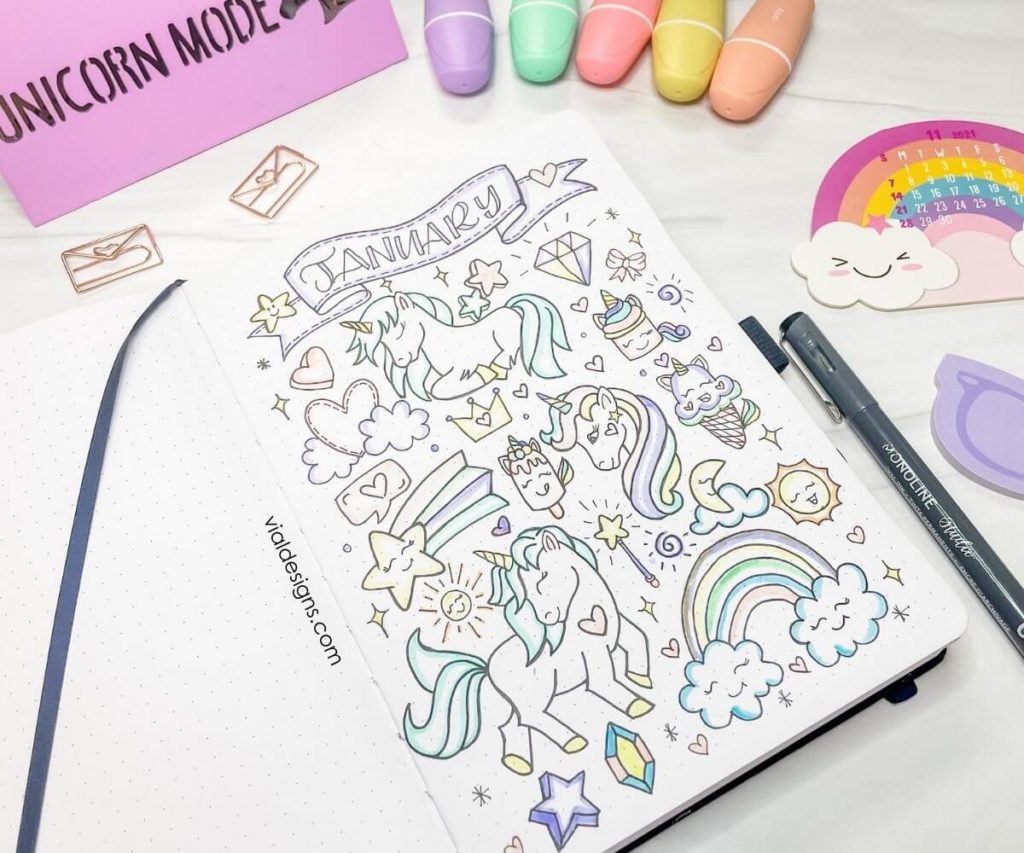 easy to draw unicorn doodles