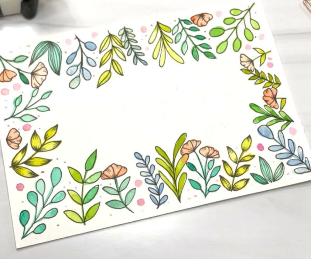 easy watercolor floral doodles for beginners