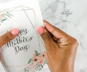 folding the printable mother's day card