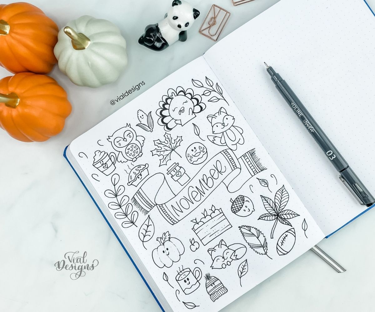 Easy Fall Doodles Ideas