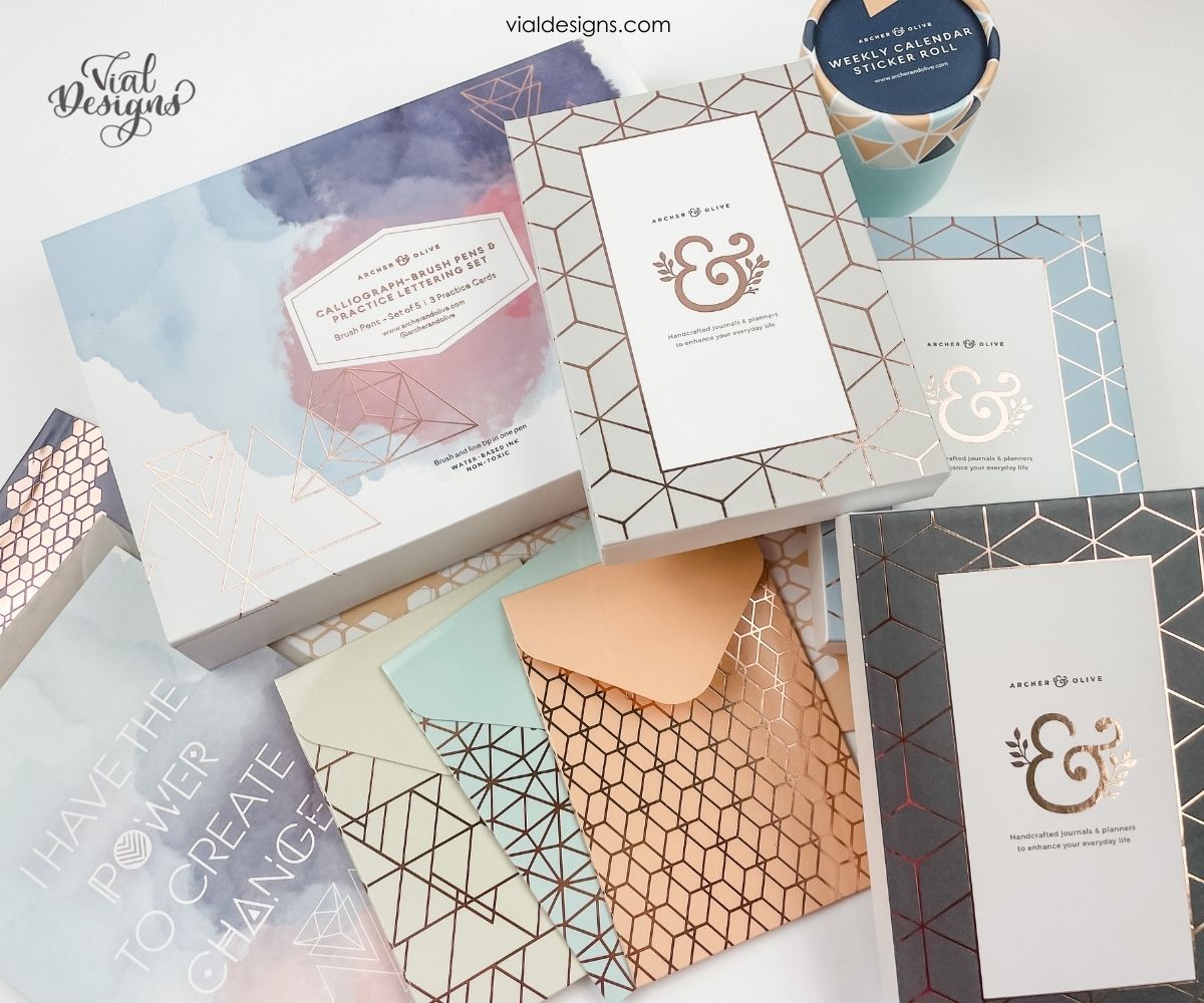 products-displayed-Archer-and-Olive-September-Subscription-Box